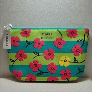 Clinique X Drawbertson Vibrant Floral Pouch